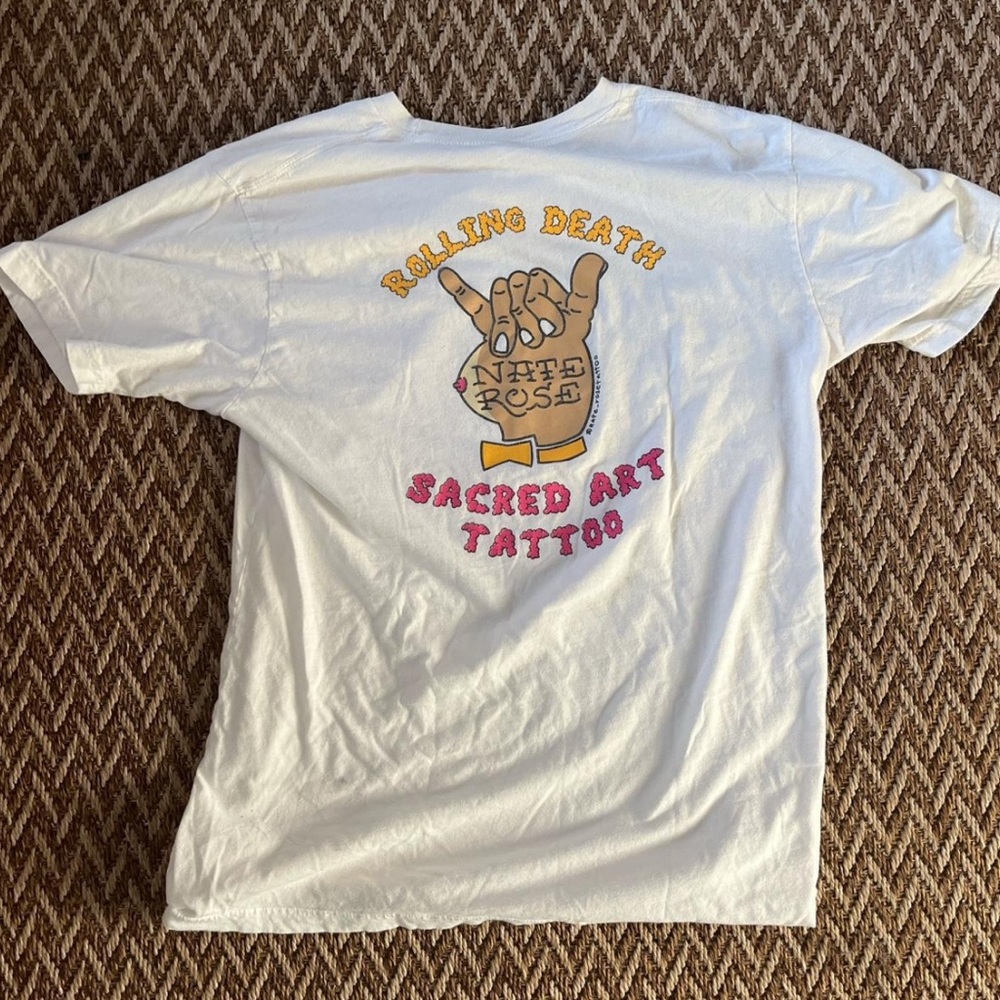 Othr White Graphic Tee with Multicolor Design